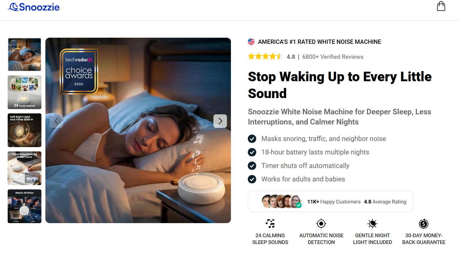 Snoozzie White Noise Machine